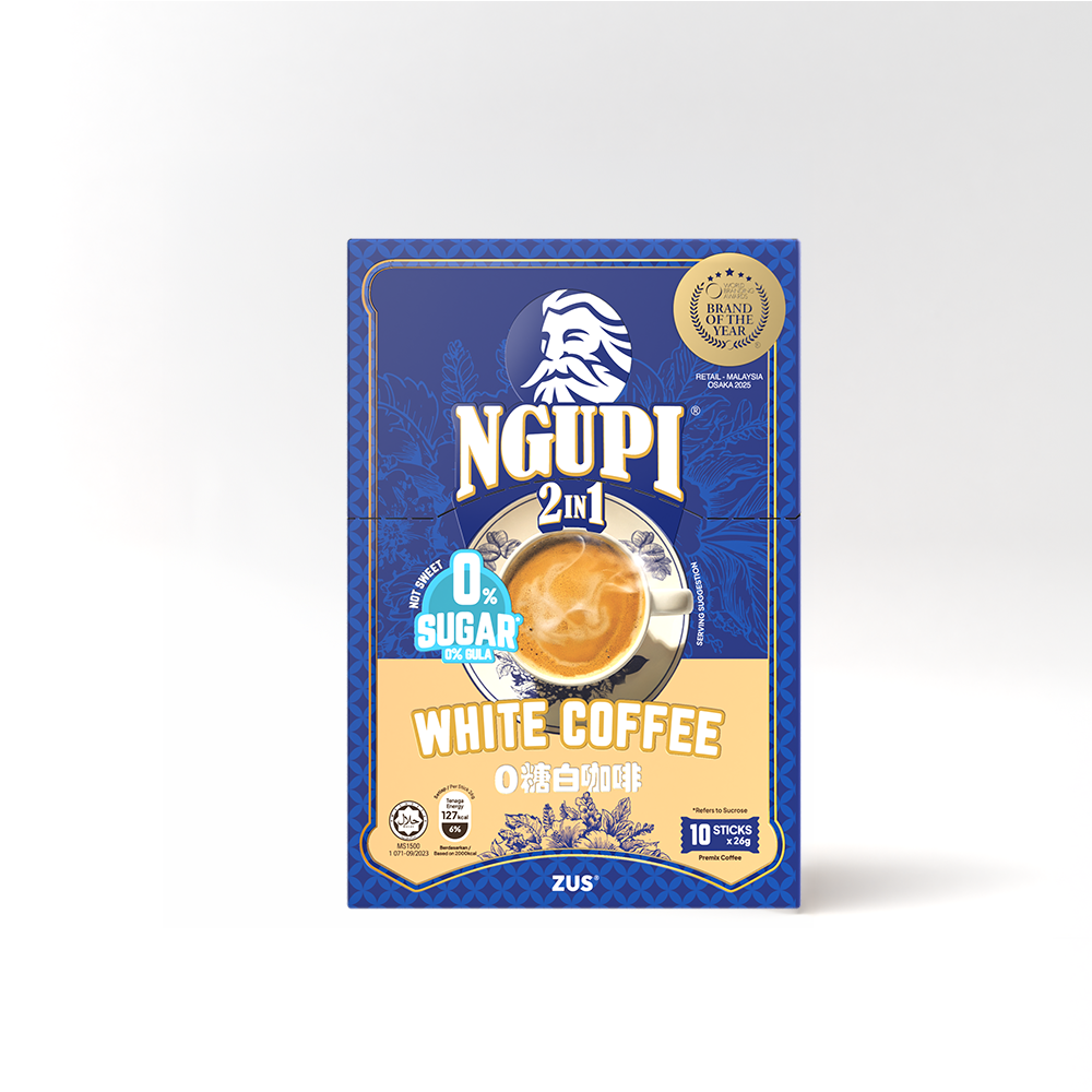 ZUS NGUPI® 2in1 Instant Premix Box - White Coffee