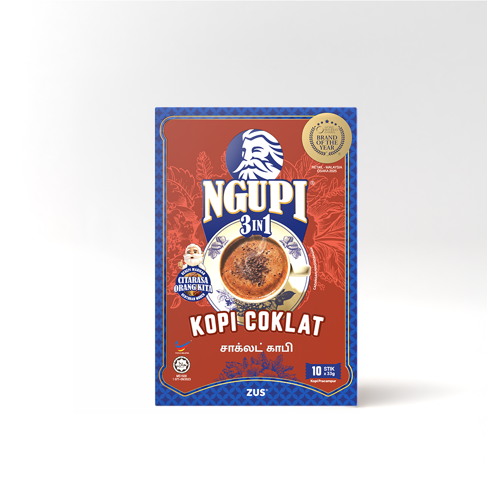 ZUS NGUPI® 3in1 Instant Premix Box - Kopi Coklat