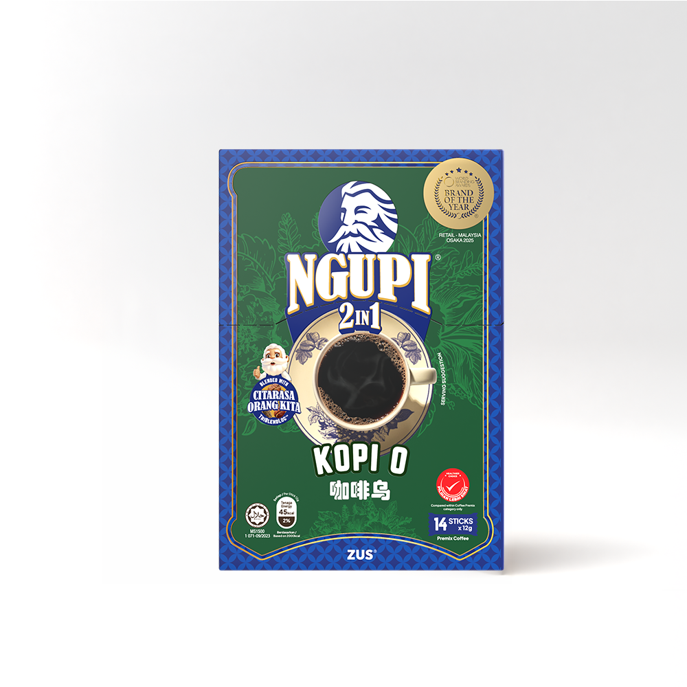 ZUS NGUPI® 2in1 Instant Premix Box - Kopi O
