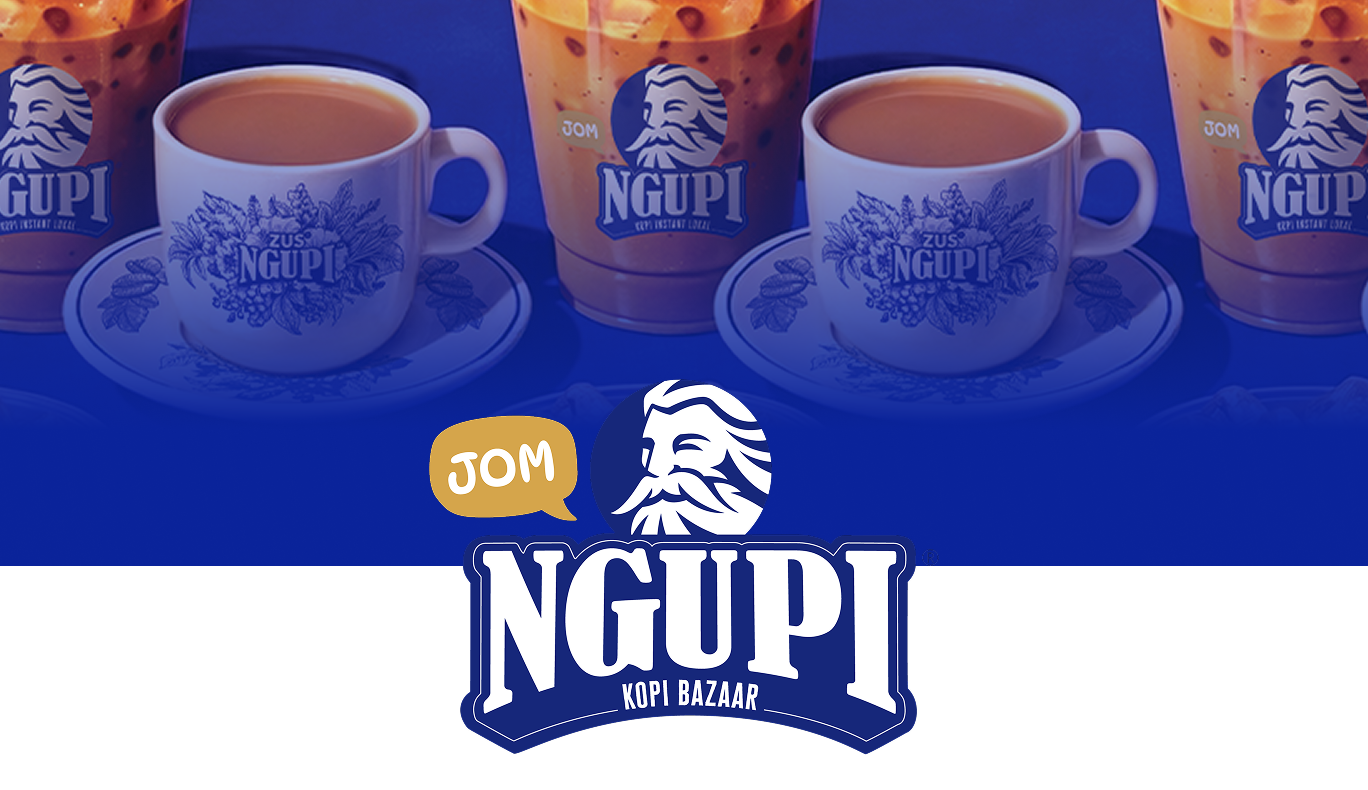 Jom Ngupi Kopi Bazar logo by ZUSahawan illustrating the commitment of ZUS Coffee to community livelihoods.