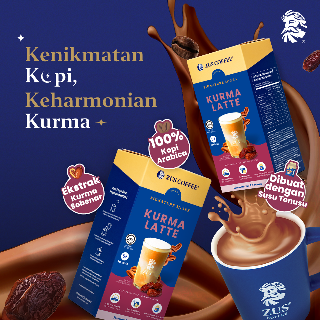 ZUS Signature Mixes Coffee - Kurma Latte - 10's