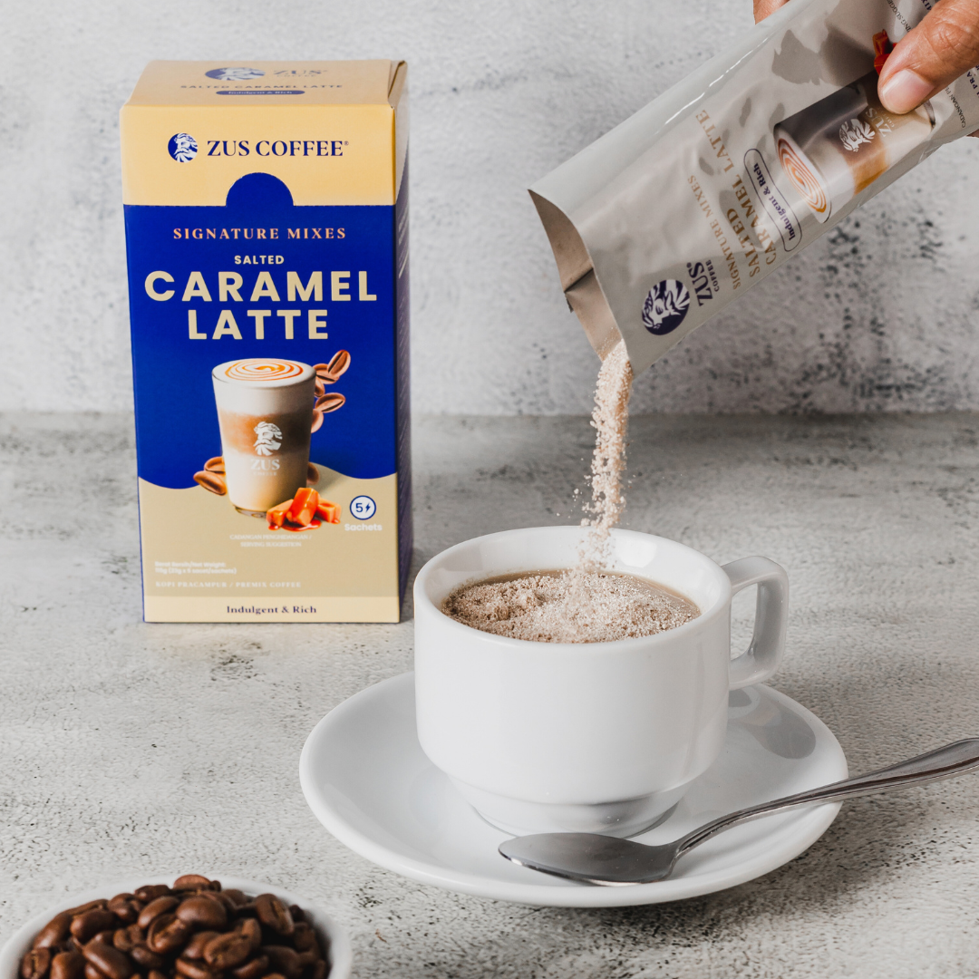 ZUS Signature Mixes Coffee - Salted Caramel Latte - 5's