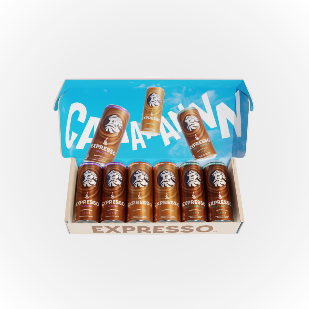 ZUS EXPRESSO LATTE - Mocha/Hazelnut/Minty - 240ml x 6 cans (Assorted Flavours RTD Canned Coffee)