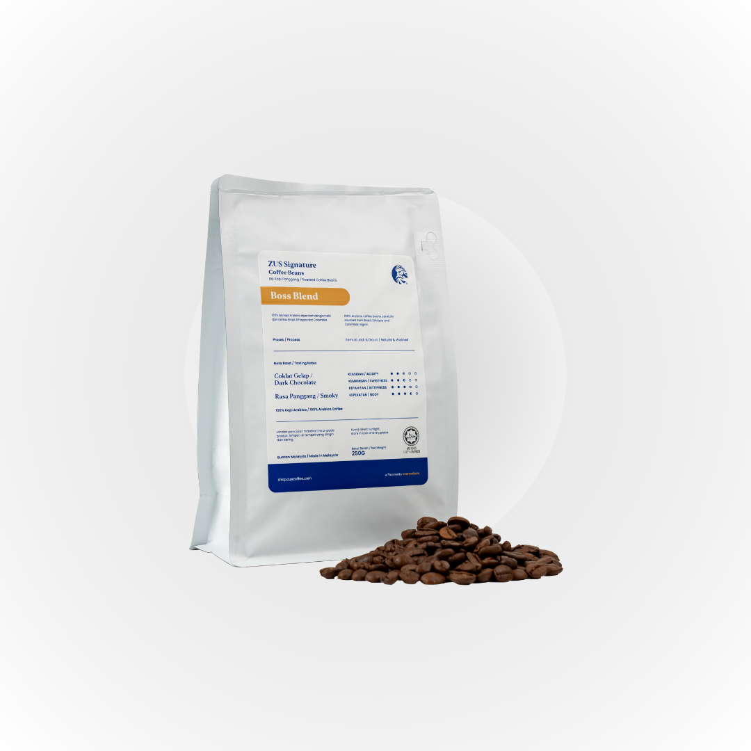 ZUS Signature Roasted Whole Bean Coffee - Boss Blend - 250g