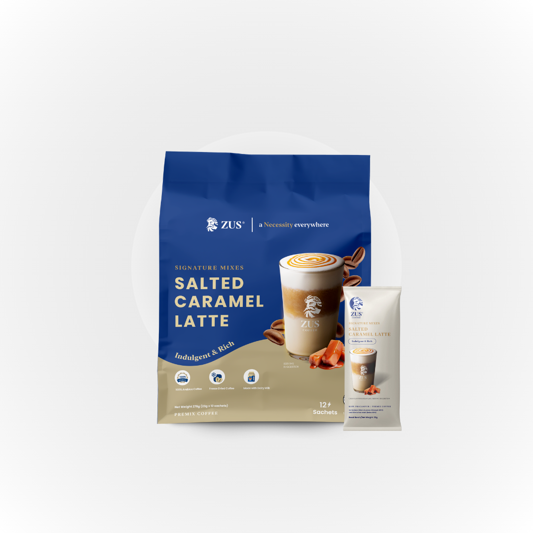 ZUS Signature Mixes Coffee - Salted Caramel Latte - 12's