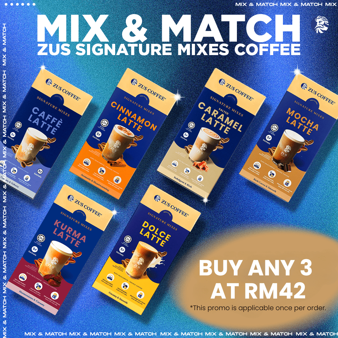 ZUS Signature Mixes Coffee - 5's (Mix & Match) - Buy Any 3 at RM42